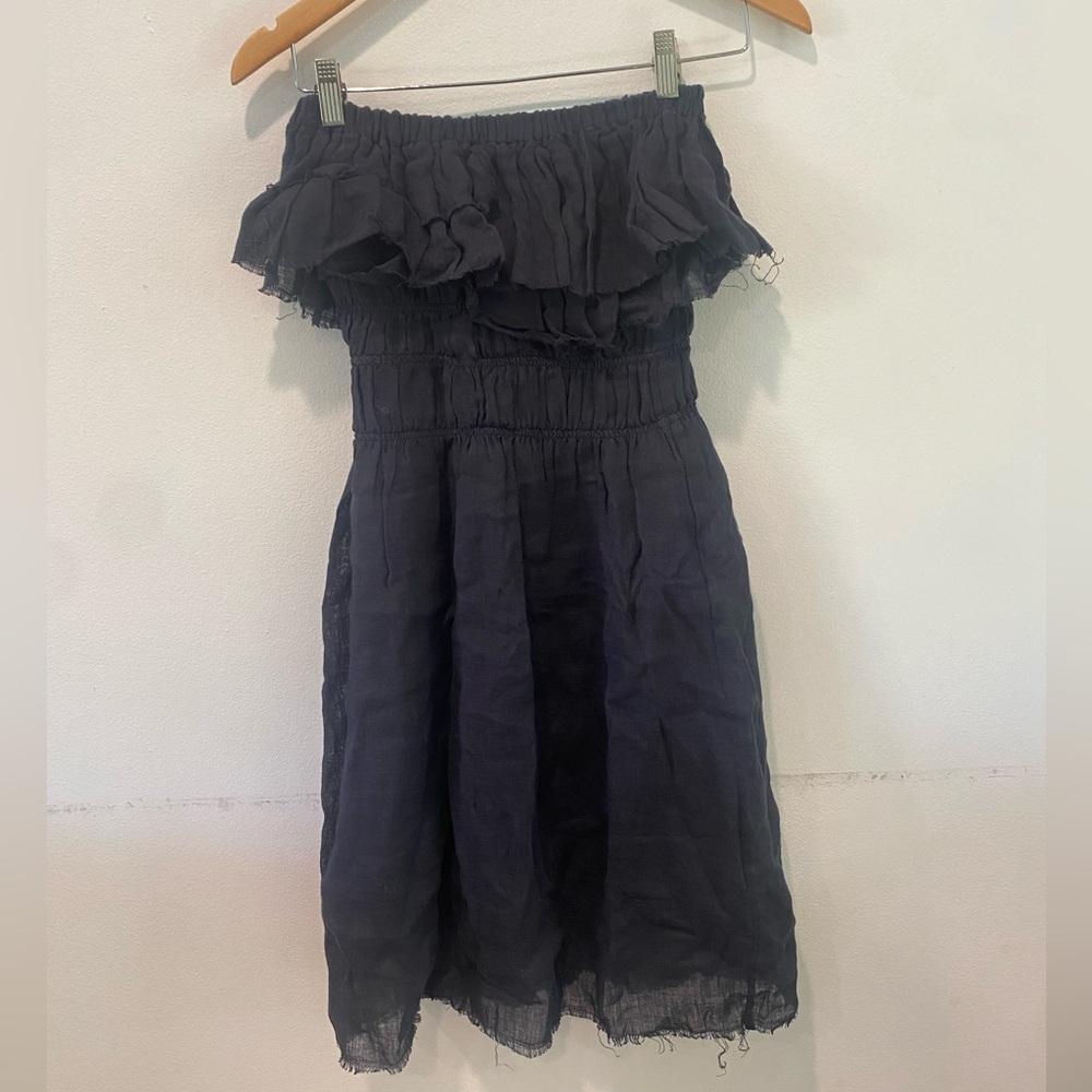 ÉTOILE ISABEL‎ MARANT Black Strapless tiered Dress Size 0